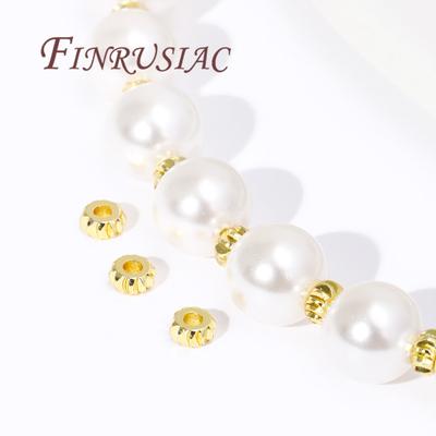 Cuentas Espaciadoras de 3 mm y 4 mm Chapadas en Oro de 18 Quilates Cuentas Sueltas Separadoras Para Cuentas, Suministros para Fabricación de Joyería DIY, Accesorios para Pulseras