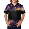 Camisa de Uniforme de Trabajo para Hombre de Manga Corta con Estampado de Halloween