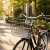 Stainless Steel Front Cycle Basket Weather-Resistant for Grocery Runs