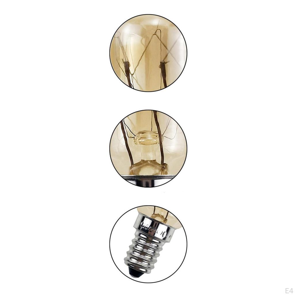 2 Pcs Oven Light Bulbs with E14 Base, Lamp, Replacement Appliance Bulb for Oven,