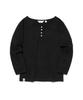 LEE Women'S Button-Up Henley Neck 3/4 T-Shirt Black