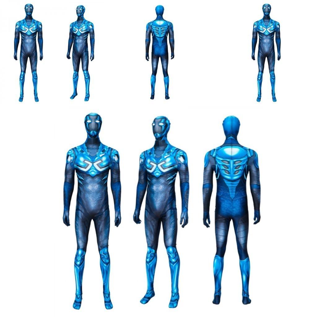 Trendy Blue Beetle Cosplay Jumpsuit Long Sleeve Polyester Costume For All Seasons