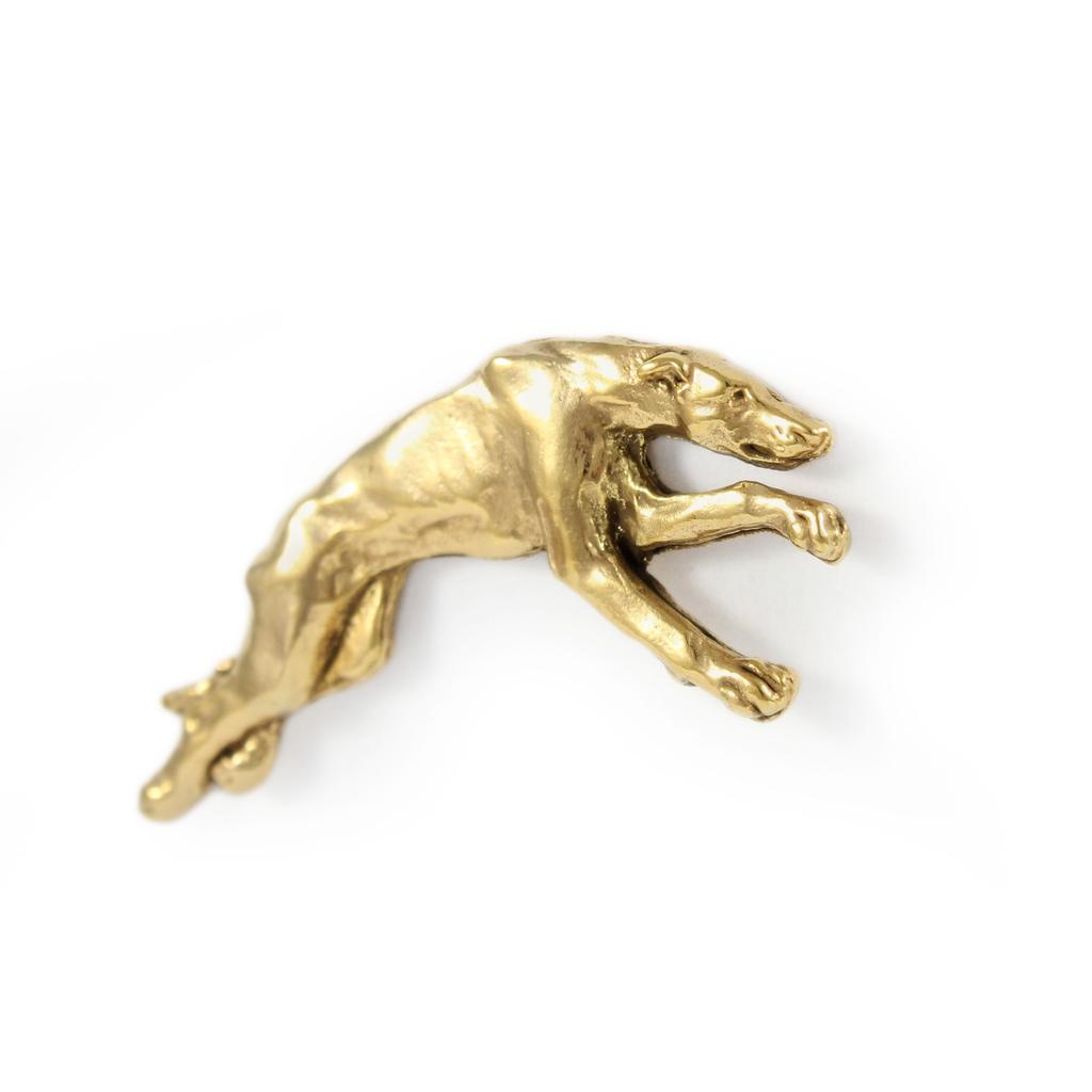 Greyhound, English Greyhound - Gold-plated Pin Brooch, Elegant Dog Ornament, Unique Pin by Art-Dog Brand