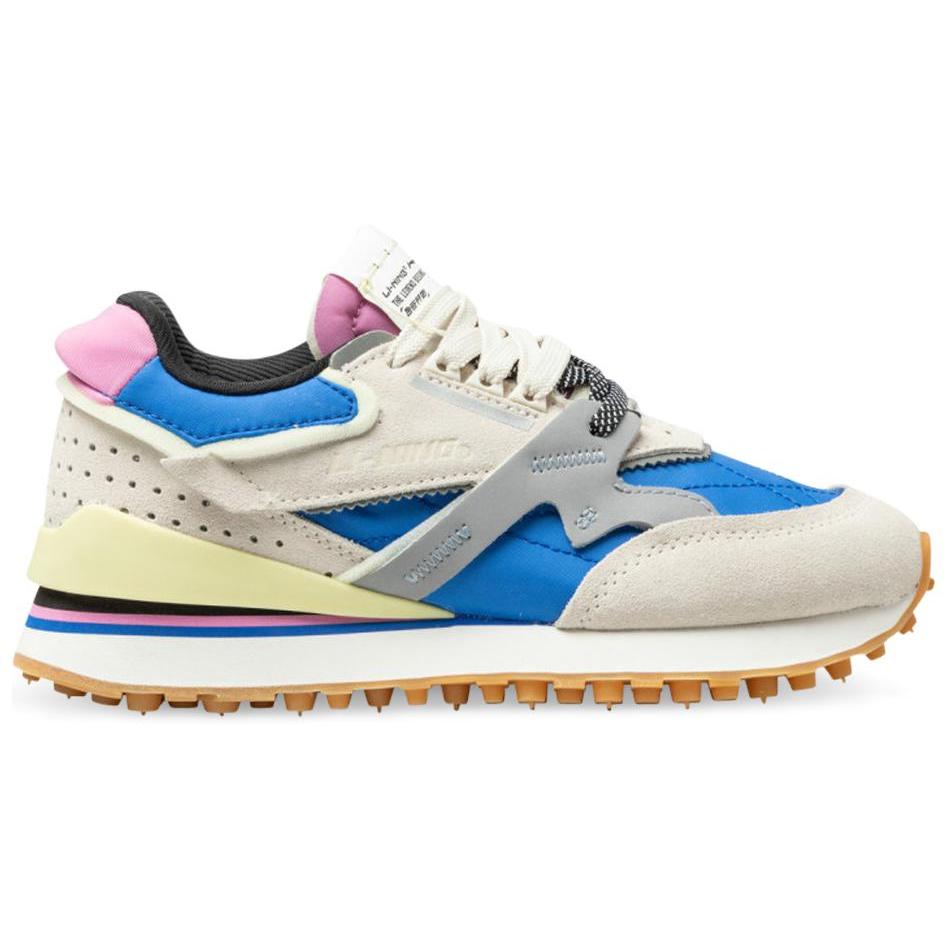 Li Ning 001 Laufschuhe Damen Niedrig geschnitten Weiß/Grau/Blau AGCP382-6