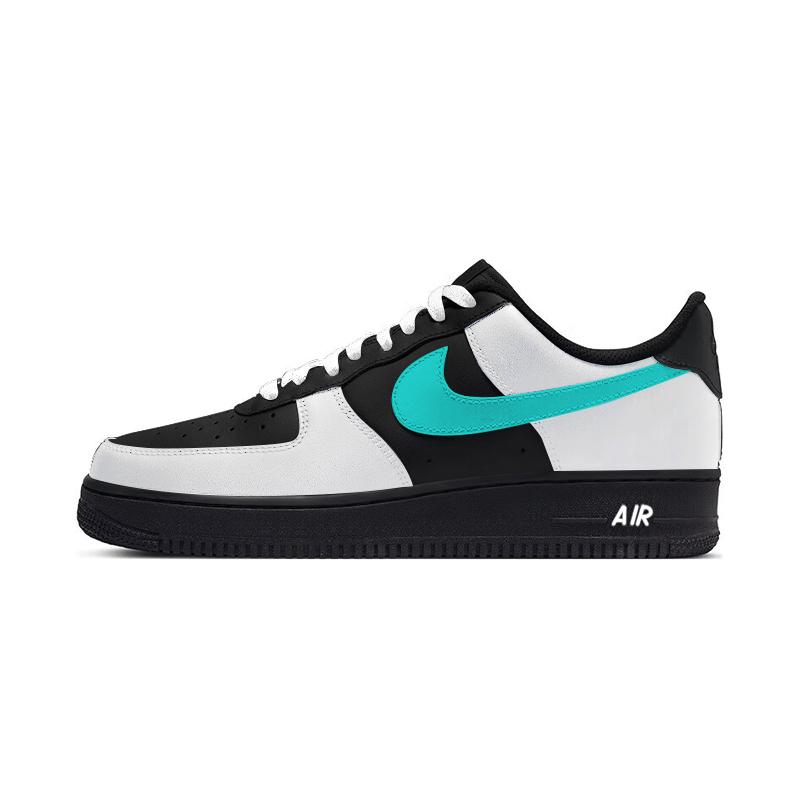 Nike Air Force 1 Light Ink On A Cyan Shirt Slip Resistant Abrasion Resistant Low top Skateboard Shoes Unisex CW2288-001(Team598-)