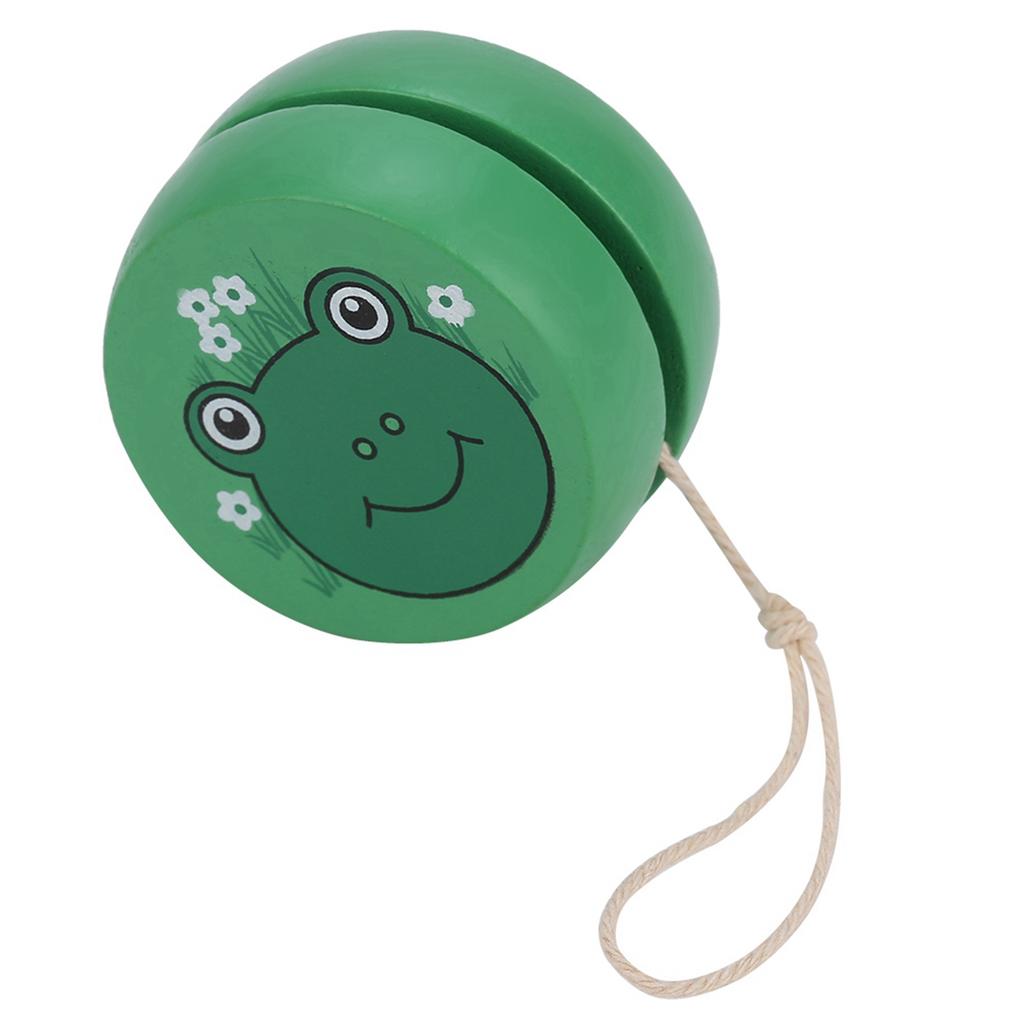 Cute Cartoon Pattern Wooden Yoyo Ball Toy Early Education Teaching Toy for Kid Child