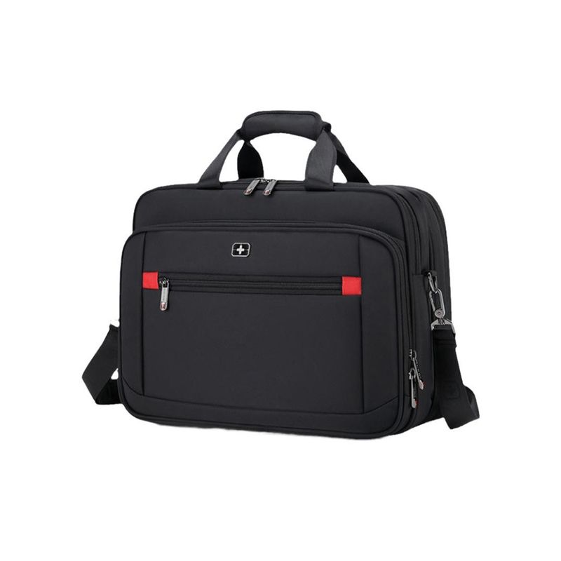 

Swiss Satchel Business Trip Oxford Cloth Briefcase Black small size (14.6-inch computer)
