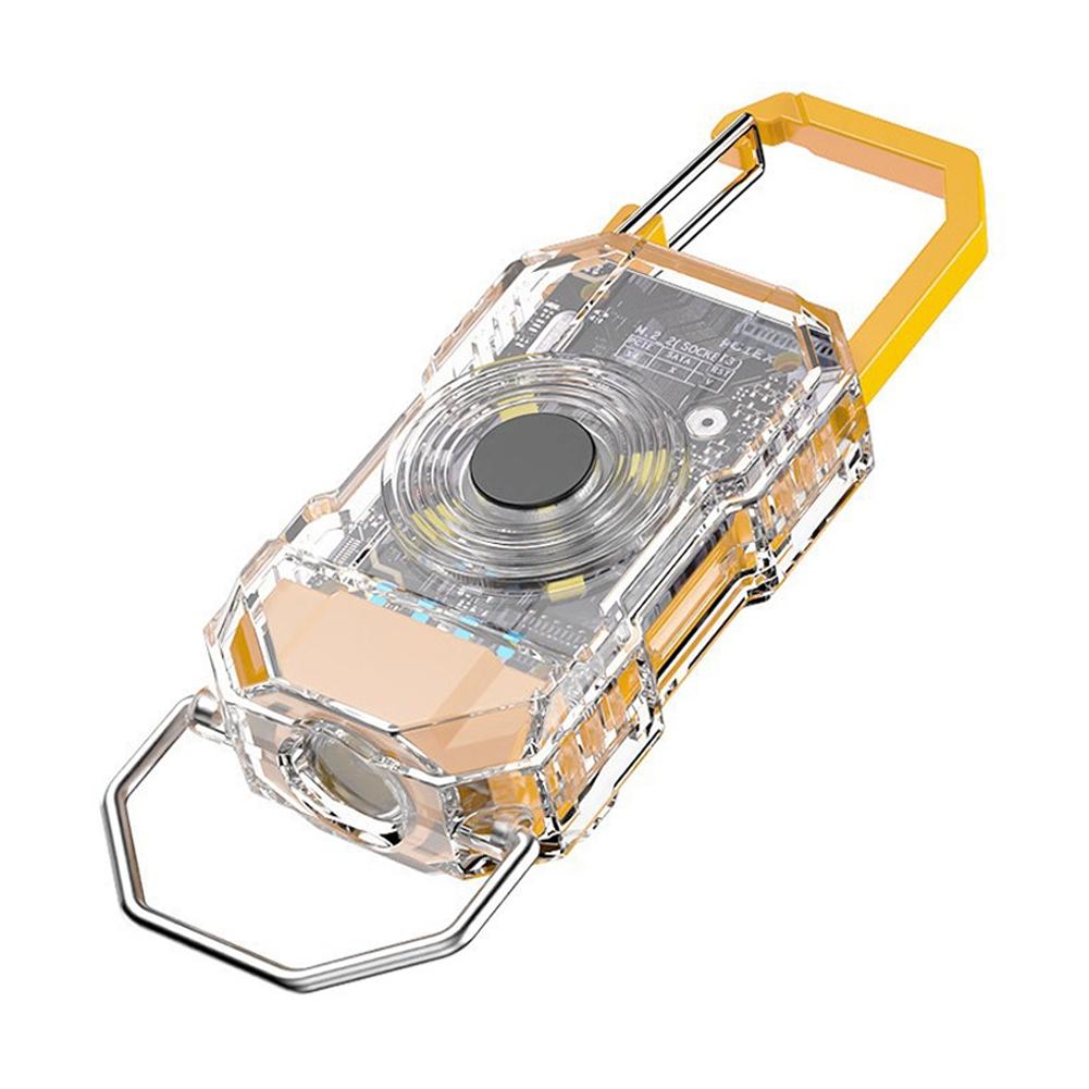 Portable LED Flashlight with Waistband Keychain Clip - Multifunctional, 5-50H Battery Life, Red Blue Warning Lights, Solve Short