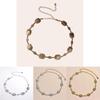 Elegant Alloy Waist Chain With Oval Elements For Streetwear And Casual Outfits