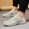 Light Breathable Walking Shoes Men's Knitted Mesh Casual Sports Shoes Soft Elastic Running Shoes Leisure Flats