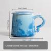 Crystal Glazed Ceramic Tea Cup Simple Personal Use Mug Office and Home Use with Lid