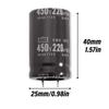 2 Pcs 450V 220UF Electrolytic Capacitors Snap In Electrolytic Capacitor 25X40mm(0.98x1.57in) Long Life, High Stability, Electronic Component for