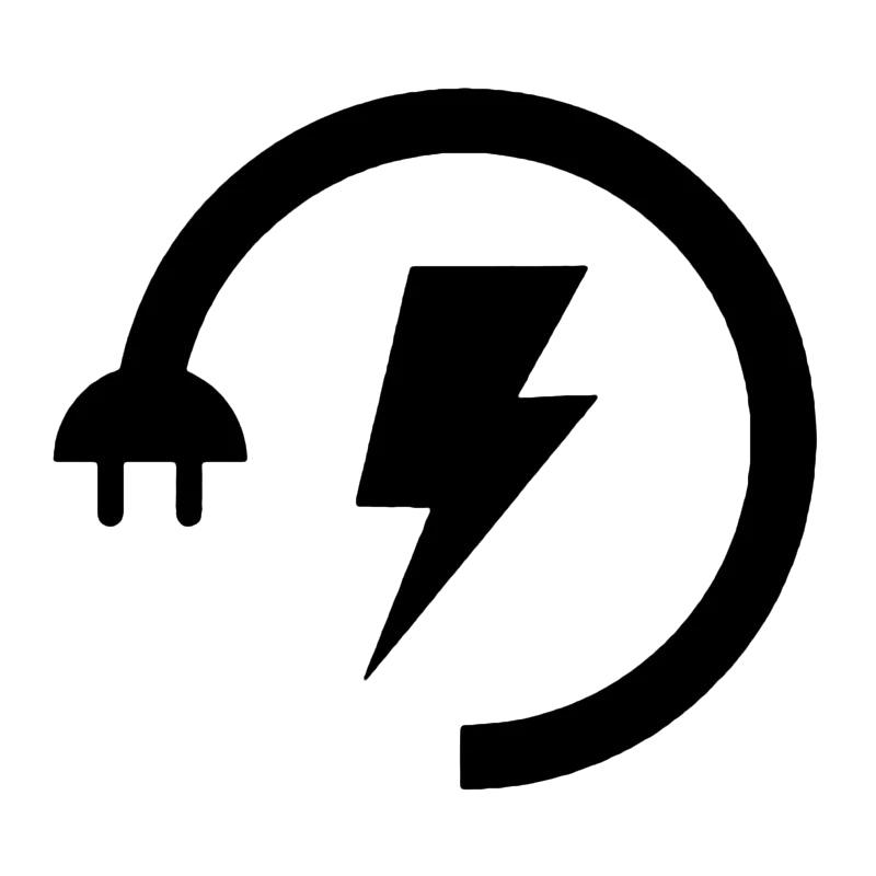 Electric Plug Shape Fashion Car Sticker Bumper Windshield Auto Decal Motorcycle Laptop Waterproof Truck Automobile Vehicles