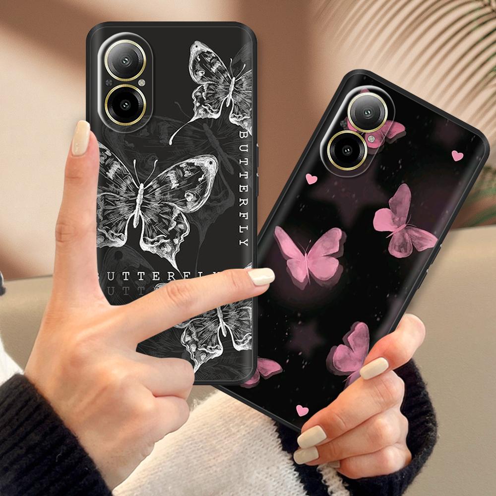 For Realme C67 4G Case Phone Cover Cool Sweet Soft Smooth Liquid Silicone Bumper For Oppo Realme C67 Full Protection Back Cover
