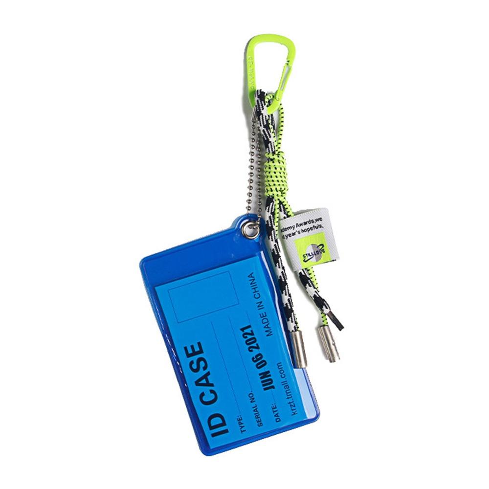 PVC Material ID Card Strap Transparent Credential Holder Card Holder Lanyard  Name Credit