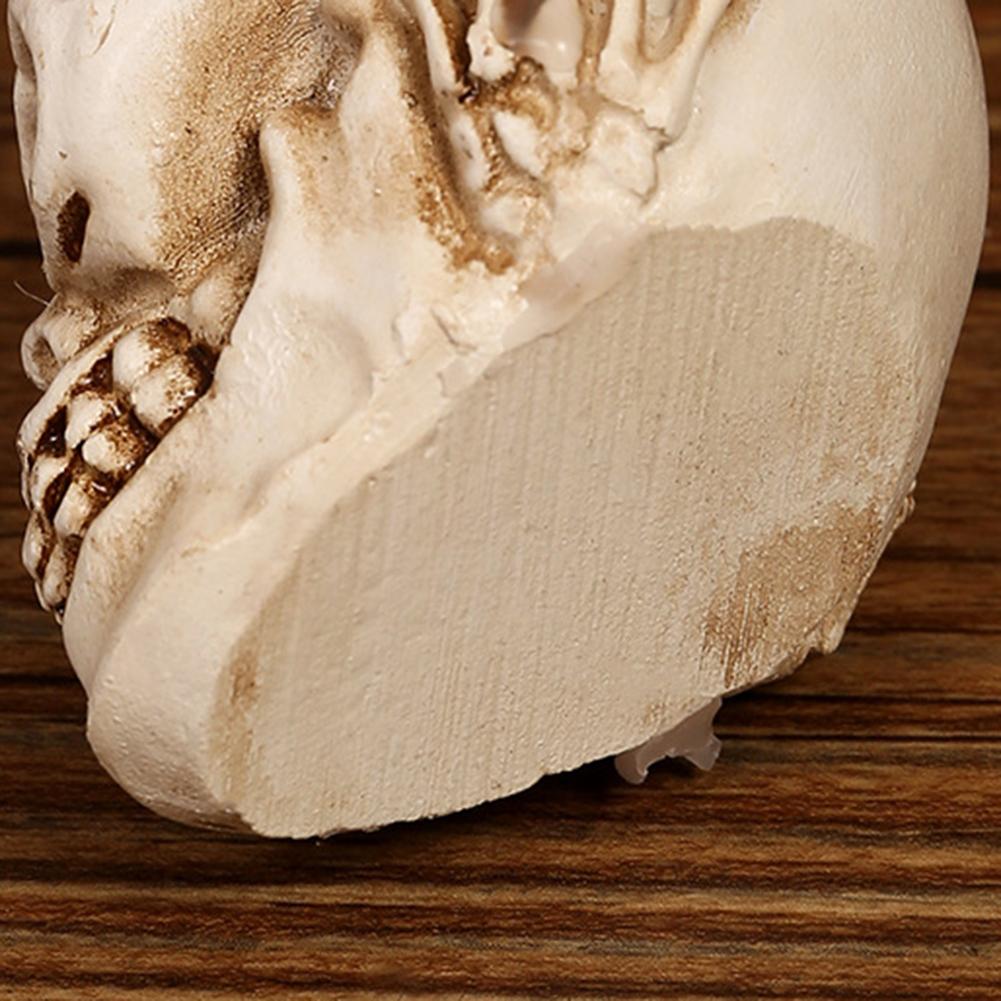 Halloween Skull Candle Holders Gothic Style Desktop Skull Candlestick Decor Ghost Skull Candlestick for Haunted House Props