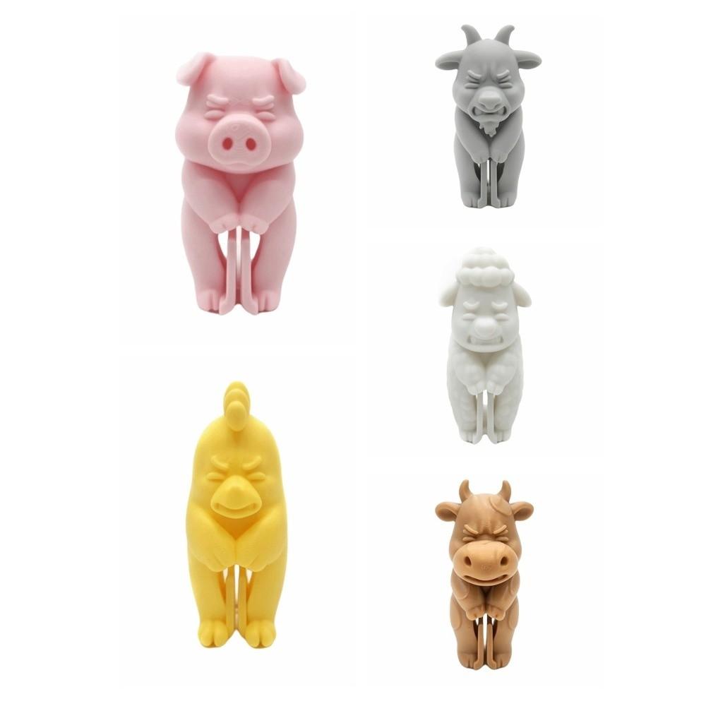 2pcs 3D Printed Bag Sealing Clips Sheep Food Sealer Clips Farm Animal Bag Clip Airtight Seal