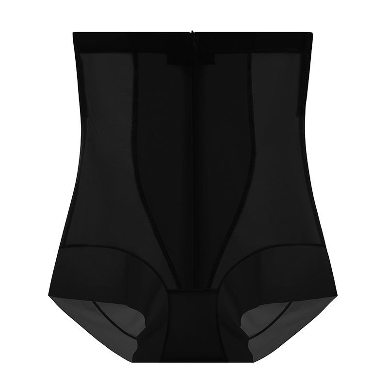 

Women S High-Waisted Zip-Up Butt-Lifting Shapewear Panties for Strong Tummy Control Breathable Postpartum Belly S чёрный