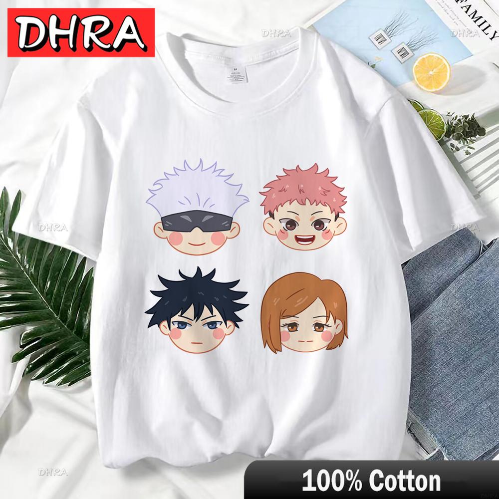 Japanese Anime Jujutsu Kaisen T Shirt for Women Gojo Satoru Print Graphic T Shirts Unisex Harajuku Fashion Casual Women Cute Tee