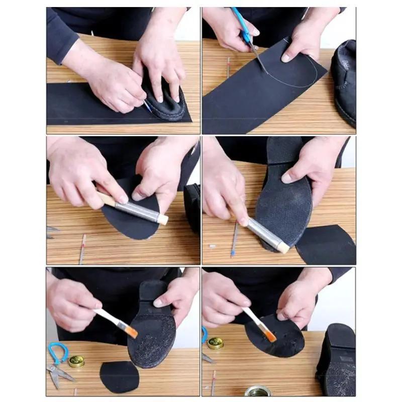Parches de Goma Engrosada para Reparación de Suelas de Zapatos Antideslizantes Resistentes al Desgaste Talón Reemplazable Pegatinas de Suela Exterior para Cuero Business