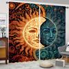 2pcs HD Digital Printed Curtains Home Decorating Style Decorating Living Room Bedroom Rodding Curtains Indian Yin Yang Avatar