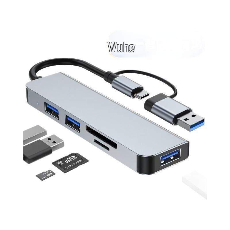 Five-in-One Type-C Expansion Dock: HDMI, Card Reader & USB Hub Converter