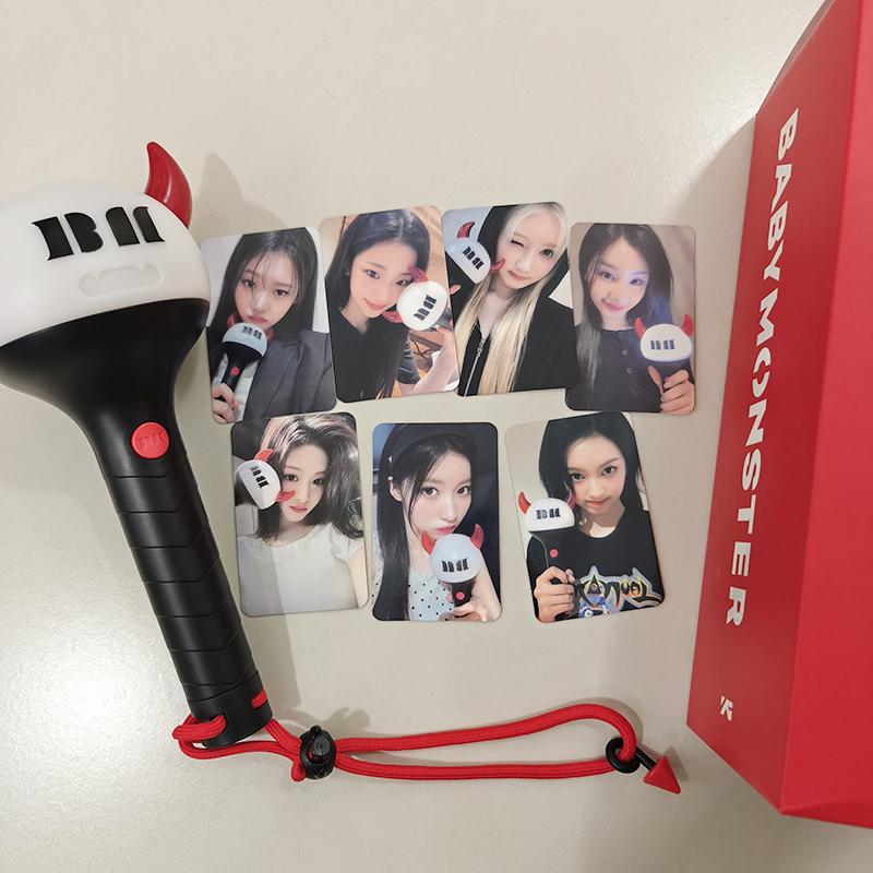 Original Kpop Babymonster Official Lightstick With Bluetooth Baemon Concert Hand Lamp Shiny Light For Fans Rora Asa Ruka Set