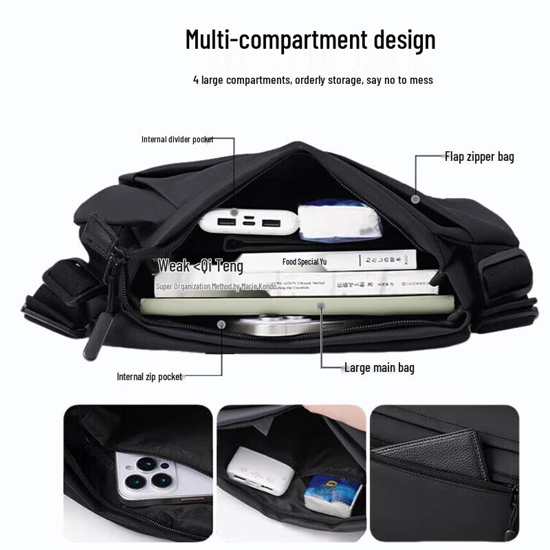 JEEP Men's Magnetic Buckle Crossbody Bag