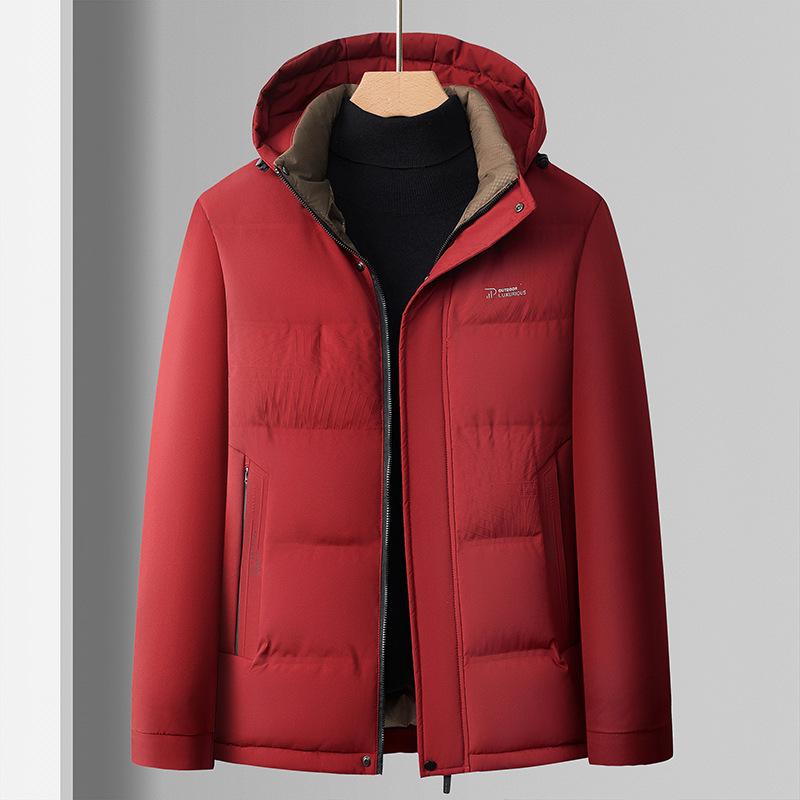 Men's Winter Warm Quilted Hooded Jackets Casual Windproof Padded Coat Thicken Parka Jacket for Men Full Zip Windbreaker Insulated Jackets with Hood