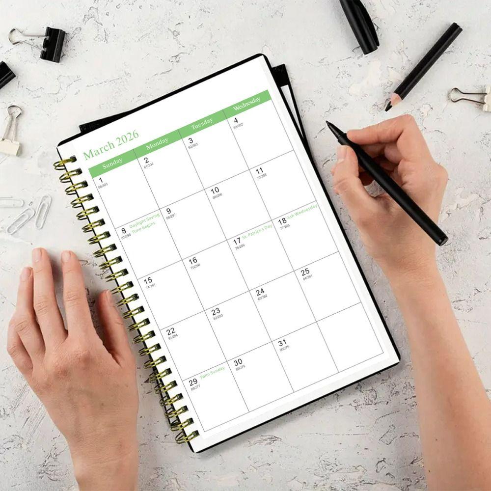2026-2028 Calendar Book Smooth Writing Agenda Calendar 3 Years Monthly Planner  Academic Year