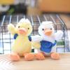 Adorable Cute Duck Plush Keychain Soft Stuffed Animal Toy With Glasses For Bags