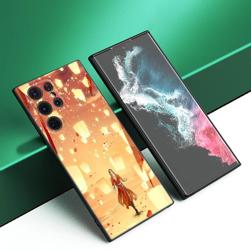 

Небесный официальный Blessing черный силиконовый чехол для телефона Samsung Galaxy S23 S21 S20 FE S24 S22 Ultra S10E S10 S9 S8 Plus Samsung S8