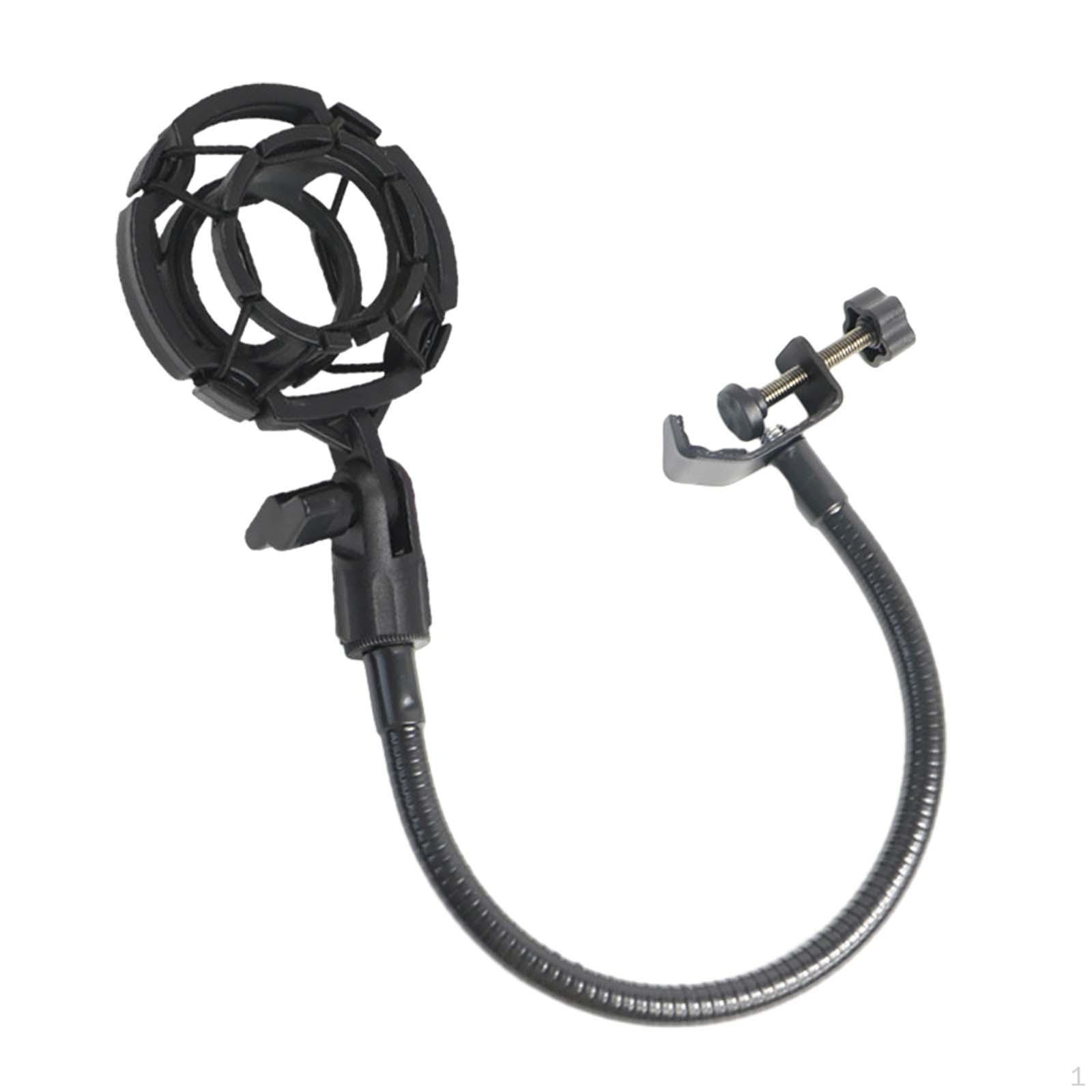 

Desktop Mic Stand Phone with Clamp Microphone Arm for Home KTV Speech Radio Broadcasting B