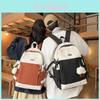 Studenten einfacher Rucksack Koreanische Version Frische Umhängetasche Weiblich Campus Color-blocking Mittelschule Schultasche Männlich Lässig Reisen