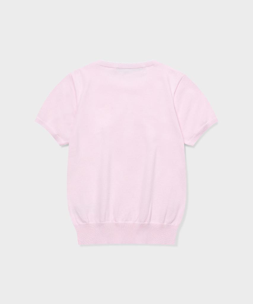 Geulleondeun Cool Cotton Knit Top (Baby Pink)