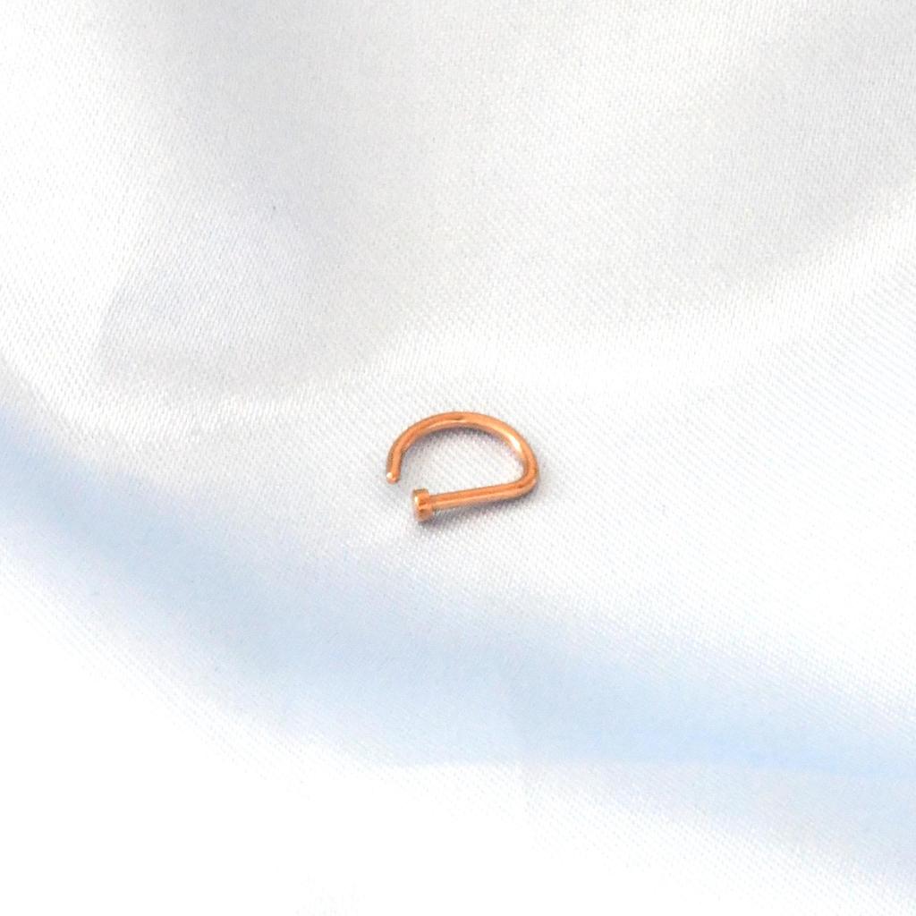 Minimalistischer D-förmiger Edelstahl-Fake-Nasen- und Lippenring