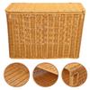 Cajas de Almacenamiento con Tapa Estrecha y Alta Cestas Tejidas Revistero Plástico Hogar Cocina Juguete Verdura Picnic Contenedores con Asas