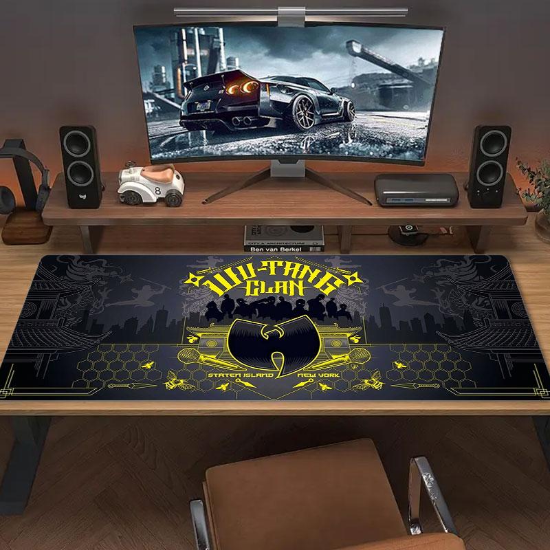 Wu Tang Clan Artwork Large Size Mouse Pad Large Gaming Table Cushion Nonslip Laptop Tablet Big Mousepad Xxl Mat Mini Pc Playmat With Lock Edge
