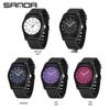 Ceas SANDA Unisex cu Curea de Silicon, Mecanism Quartz, Cadran Mare Luminos și Design Impermeabil