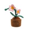 Plush Flower Doll Potted Plant Toy Soft Fabric Decorative Artificial Plant in Vase for Home Office Desk Decoration Gift