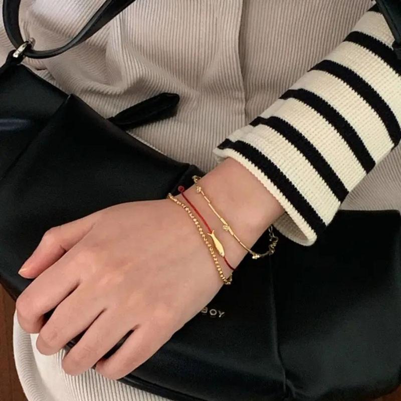 Schulbeginn Roter Faden Handseil Glücksbringer Kleiner Fisch Mutter-Kind Handgewebte Farbige Armbänder für Mama Tochter