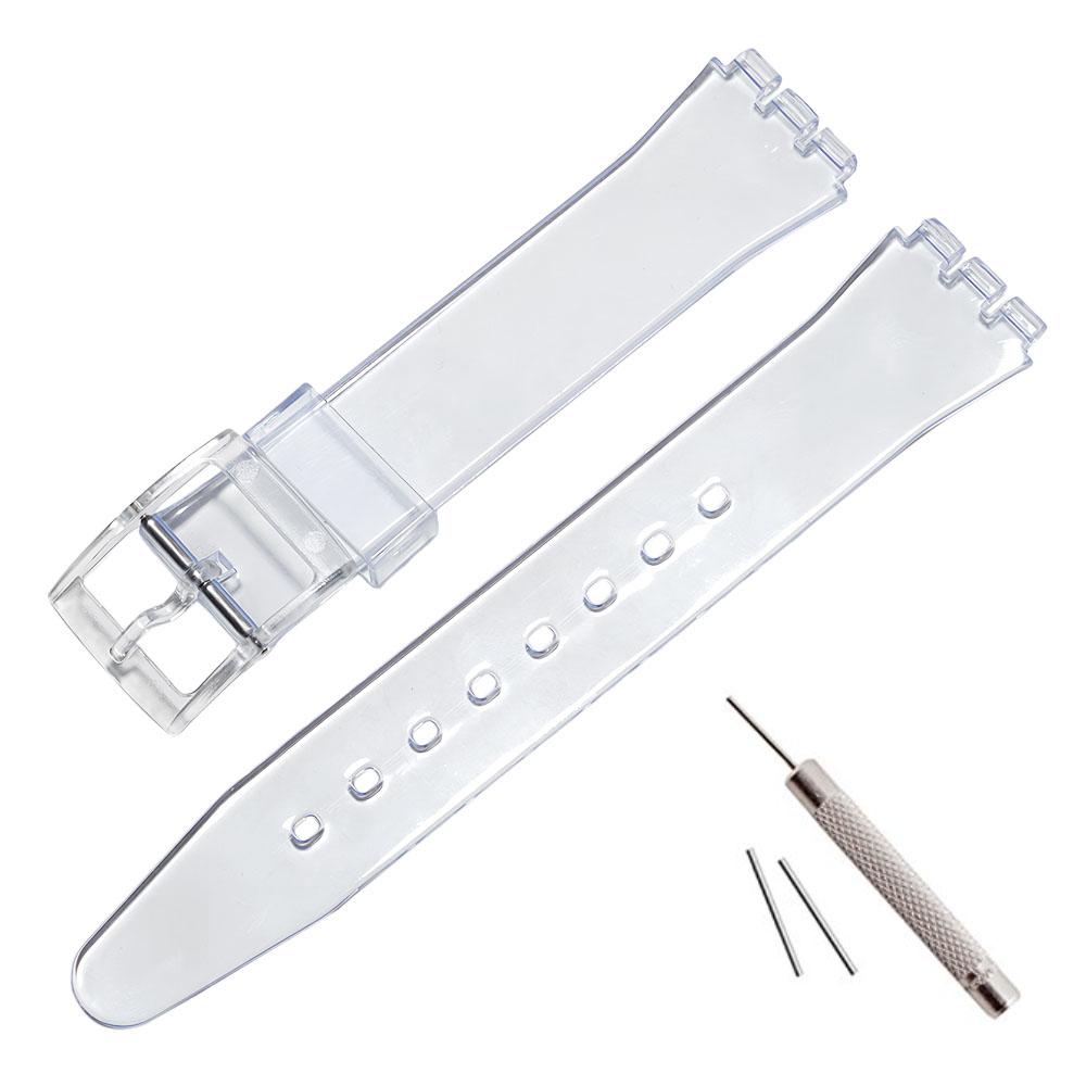Silikonowy Pasek do Zegarka 16mm 17mm 19mm 20mm dla Swatch Kolorowy Pasek Sportowy Gumowy Zamienny Pasek na Nadgarstek Bransoletka Akcesoria do Zegarka