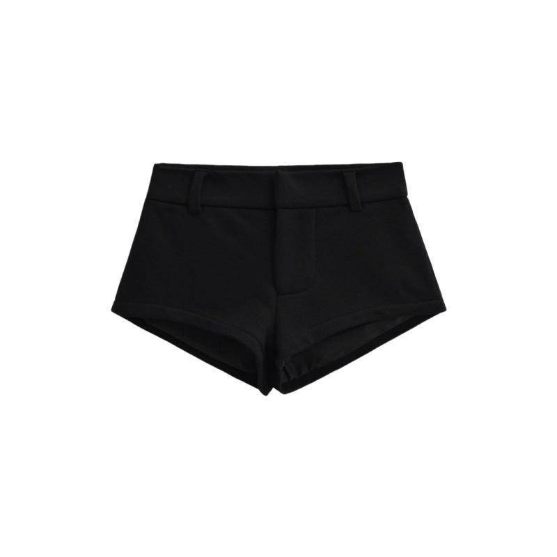 

Нишевые Ретро Американские Шорты с Заниженной Талией для Горячей Девушки - Ультракороткие Трендовые Брюки Small чёрный