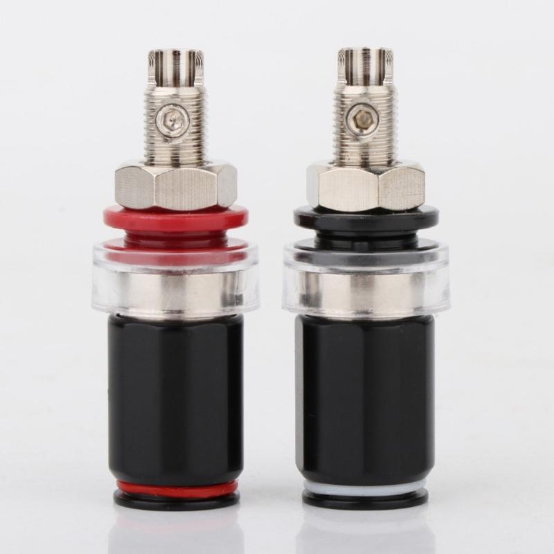 1PC HIFI Binding Post With Rhodium Plated Metal Binding Speaker Terminal L=50mm Power Amplifier Audio Banana Plug