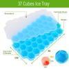 37 Cavity Honeycomb Ice Cube Trays Reusable Silicone Ice Cube Mold Bpa Free Ice Maker With Removable Lids Creative 13 Cavity