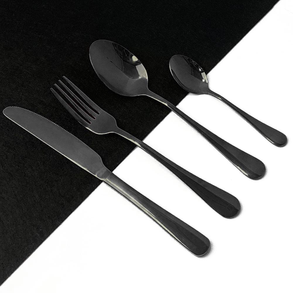 4Pcs/Set Dinnerware 304 Stainless Steel Mirror Rainbow Cutlery Set Kitchen Fork Coffee Spoon Knife Tableware Silverware Set