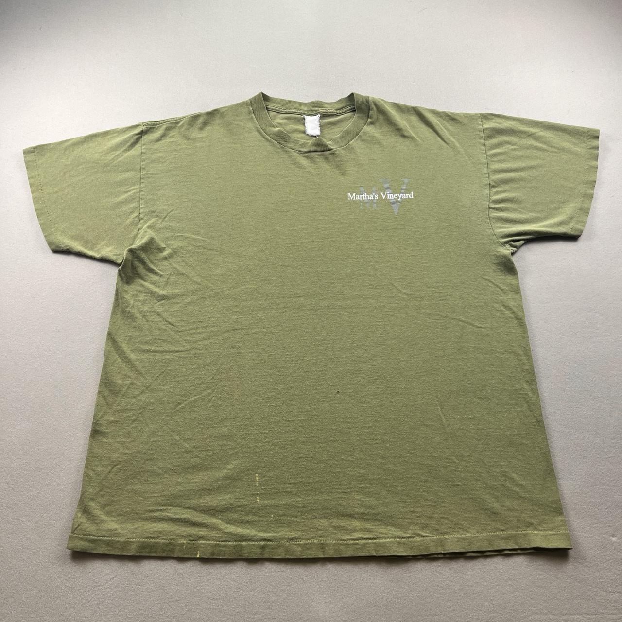 Vintage Martha s Vineyard T-Shirt Mens XL Green Massachusetts Island Winery 90s 3XL