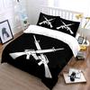 Rifle Silhouette Theme Art 3Pc Multiple Sizes Kid'S And Adults' Bedroom Exquisite 3Pc Bedding Set, Gift