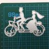Kovové vykrajovátka a šablony pro pár na kole, Die Cut pro DIY Scrapbooking Album Papírové Karty Ražba