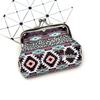 Retro Ethnic Print Women's Clasp Coin Purse - Little Girl Handheld Wallet